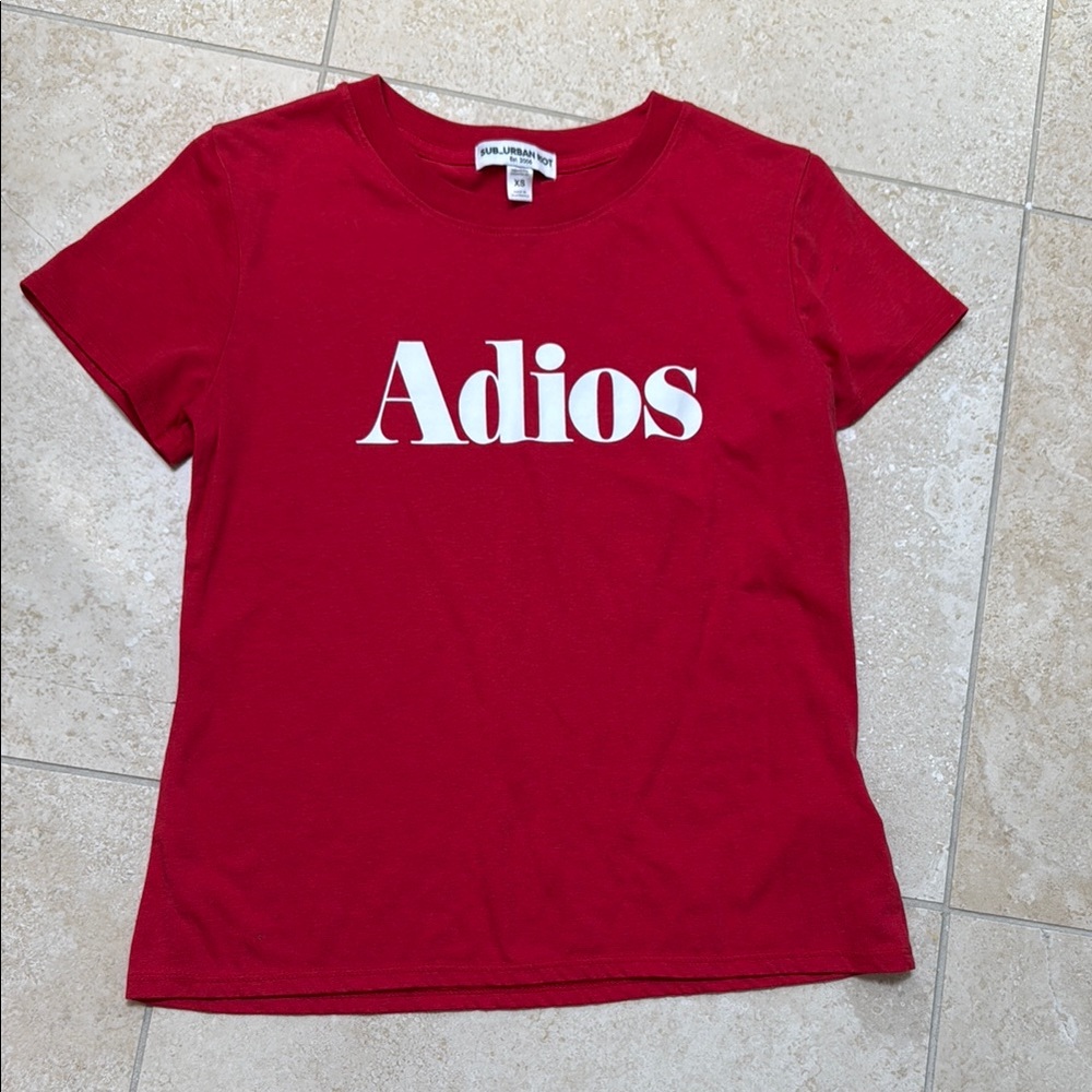 Sub_Urban Riot Red 'Adios' Tee